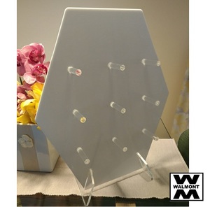 Products: Donut Wall Perspex White 50 x 45cm 9 pegs - Walmont