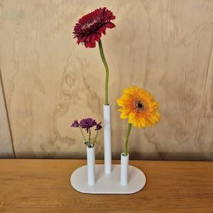 Triple Single-Stemmed Flower Vases - Wanaka Wedding Hire