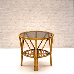 Products: Round Cane Table - Wanaka Wedding Hire