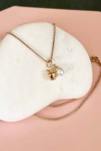Penny Foggo - Golden Apple and Pearl Necklace