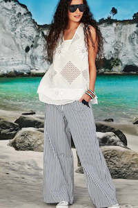 Cooper: Cooper Down the Line Pants - Blue White Stripe LUCKY LAST 12