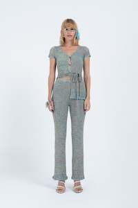 Arthur Apparel Rib Knit Pant - Blue