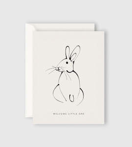 Father Rabbit Clothing: Father Rabbit Card - Welcome Little One