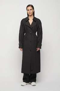 Friend Of Audrey: Friend of Audrey Browne Oversized Trench Coat - Black