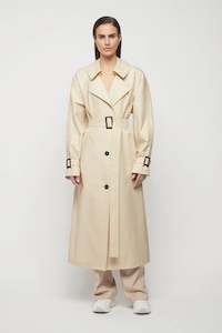 Friend of Audrey Browne Oversized Trench Coat - Bone