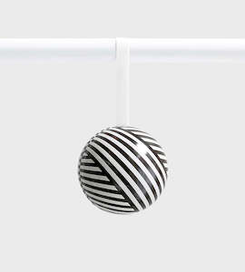 Father Rabbit - Black and White Stripe Bauble