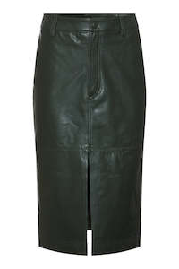 Rue de Femme Nuk Leather Skirt - Green - DAMAGED LAST SIZE MED