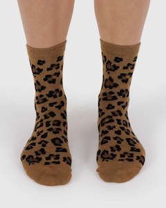 Baggu: Baggu Crew Sock - Dark Leopard