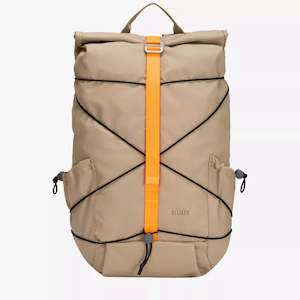 Elliker: Elliker Dayle Roll Top Backpack - Sand