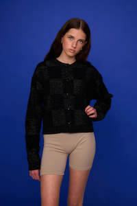 Phàrlain Squares Cardie - Black Sparkle