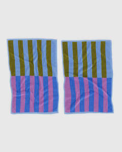 Baggu Hand Towel Set of 2 - Cabana Stripe Mix