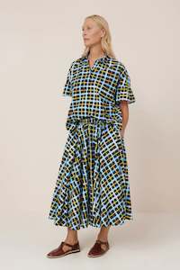 Kowtow Motion Skirt - Neon Tartan