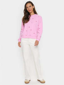 Saint Tropez Dagna Sweatshirt - Bon Bon Flame Hearts
