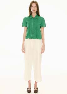 POL Nova Tucked Shirt - Green