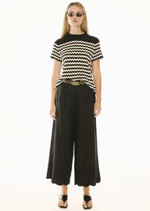 POL Bonde Tee Knit - Blk/Ivory