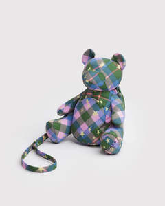 Baggu: Baggu Bear Bag - Green Star Plaid