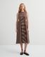 Kowtow Tank Swing Dress - Brown and white stripe