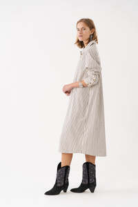 Lollys Laundry: Lollys Laundry Mumba Shirt Dress - Striped LUCKY LAST M
