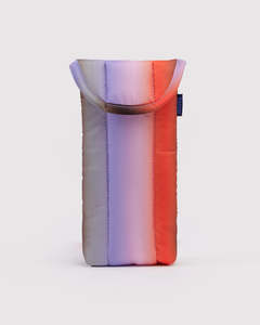 Baggu Puffy Glasses Sleeve - Gradient Stripe Poppy & Lilac