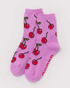 Baggu: Baggu Crew Sock - Strawberry Blossom