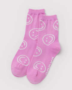 Baggu: Baggu Crew Sock - Pink Happy
