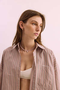 Pharlain: Phàrlain Billie Shirt - Red/Tan Stripe