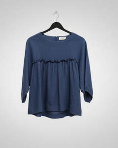 Wanda Harland Preloved: PRELOVED Twenty-Seven Names Navy Top size 10