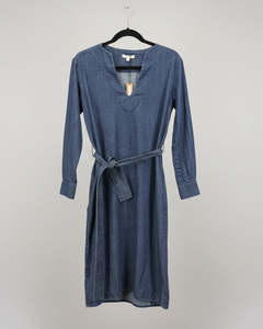 PRELOVED Shjark Chambray Dress - Size Medium