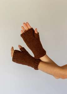 Hobo and Hatch Fingerless Gloves - Warm Choc