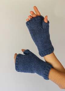 Hobo and Hatch Fingerless Gloves - Pacific Blue
