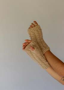 Hobo and Hatch Fingerless Gloves - Almond