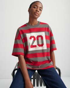 Kowtow Clothing: Kowtow Twenty Tee - Poppy Stripe
