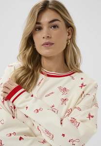 Saint Tropez Pemilia Sweatshirt - Ice Red Mon Amour