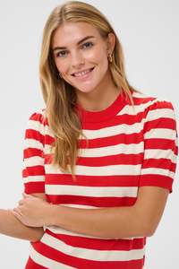 Saint Tropez: Saint Tropez Mila Shortsleeved Pullover - Valiant Seedpearl