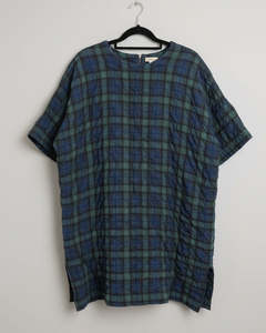 Wanda Harland Preloved: PRELOVED Kloke Blue and Green Checked Dress/Tunic size small (v. big small)