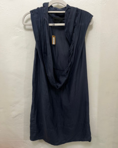 PRELOVED NomD Cotton/Silk tunic Greyish Navy size 8