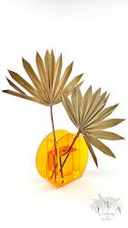 Vessels: Amber Acrylic Circle Vase