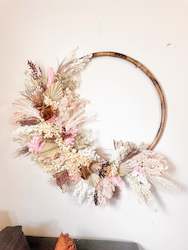 Rattan Wreaths: Pink Pop Rattan Ring