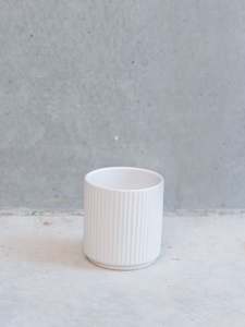 Diy Floral Essentials: Small Linear White Vase
