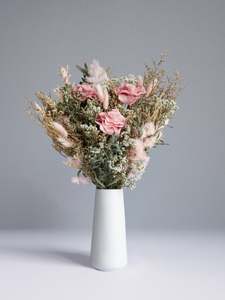 Bouquets In A Vase: Timeless Petals Bouquet (Blush Pink) in Vase