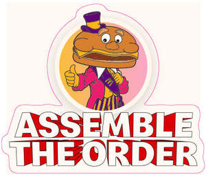 Mcdonalds: 6 steps sticker - assemble the order 60mmx60mm
