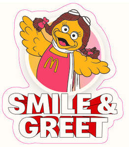 6 steps sticker - smile and greet 60mmx60mm