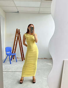 Ruby Bounce Mesh Tank Dress