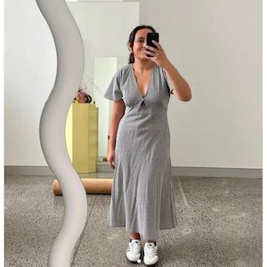 Ruby Clover Midi (Black Gingham)