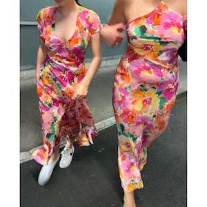 Size 16: Ruby Kata Silk Midi Dress (Cap Sleeve)