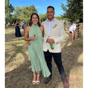 Bump Friendly: Ruby Cascade Crush Gown (Pale Green)