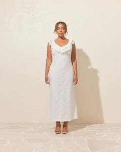 Midi Dresses: Ruby Leonie Ruffle Dress