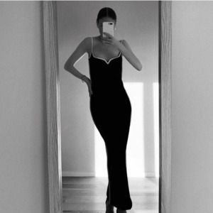 Luxury Garments: Paris Georgia Heart Dress (Black and White)