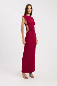 Kookai Elle Maxi Dress (Beet Red)