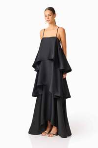 Frontpage: Elliatt Tilly Tiered Maxi Dress (Black)
